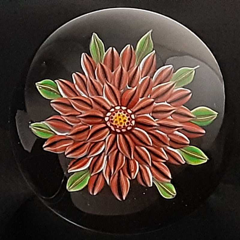 Ted Trower's glass artwork Red Dahlia is currently on view in the Emerge exhibition in Gutman Gallery.