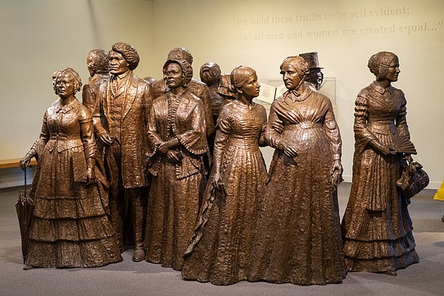 statue of seneca falls convention, women's history month ideas and activities 